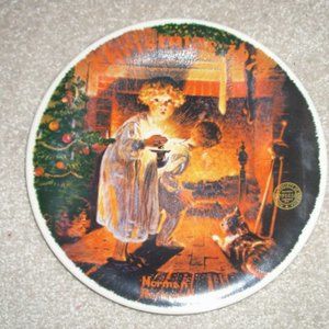 KNOWLES Norman Rockwell CHRISTMAS PLATE 1979 Someb